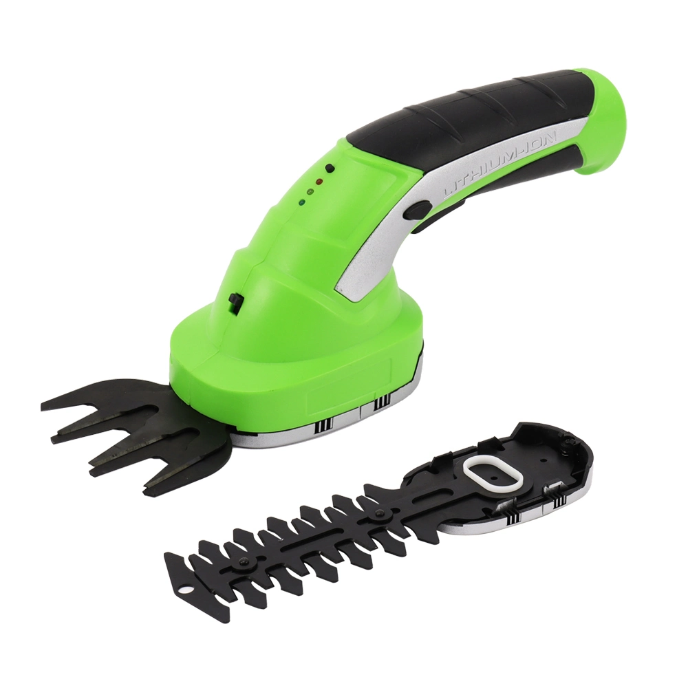 2 in 1 Grass Hedge Trimmer Handheld Grass Shear Shrubber Trimmer 3.6V Electric Grass Cutter with Rechargeable Battery Dual Blade
