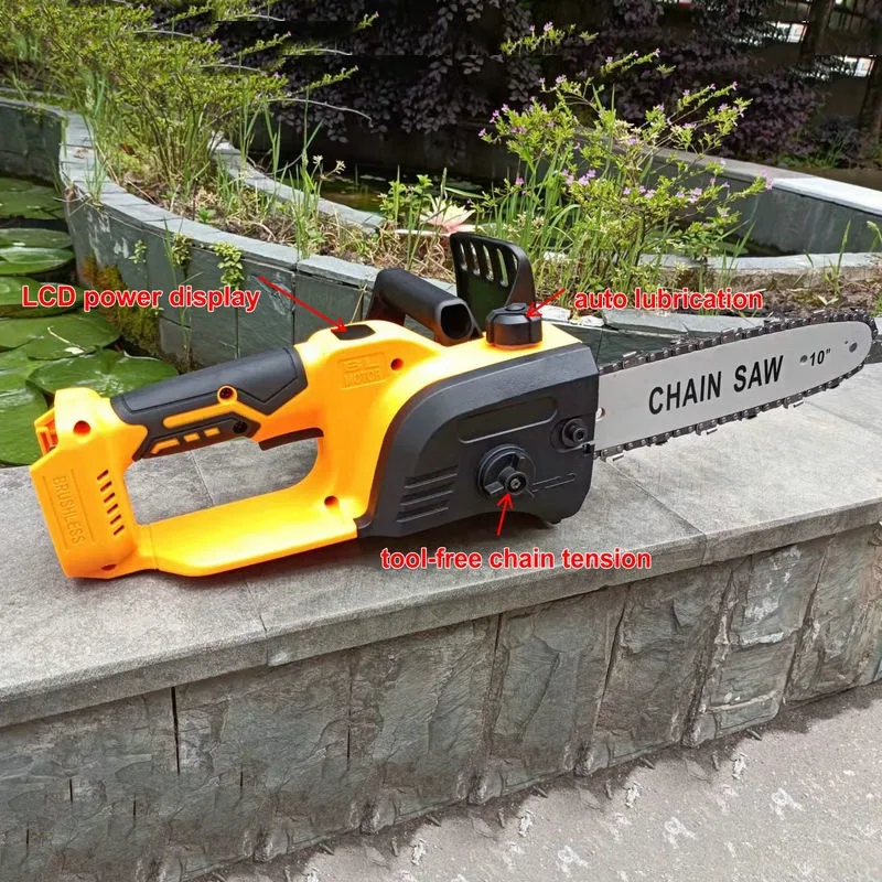 New Arrival Upgraded Brushless 10&quot;/12&quot; Battery Power Cordless Chain Saw