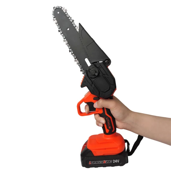 Power Tools 6inch 21V Portable Handheld Lithium Battery Chain Saws Electric Mini Chainsaw for Garden